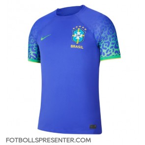 Brasilien Borta Matchtröja VM 2022 Kortärmad